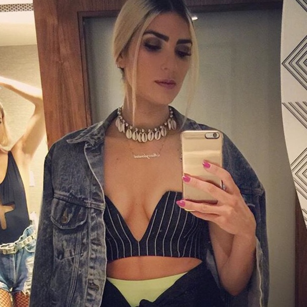 Pinstripe V Front Bralette Top - Picture 5 of 6